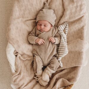 Boxpakje Velours Taupe - Newbornkleding - Geboortepakje neutraal - Ivy and Soof